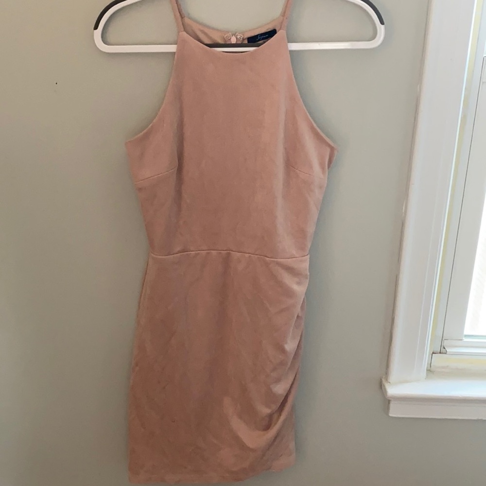 Soprano Pink Suede Dress NWOT